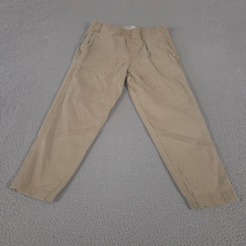 Hollister Pants Mens Small Tan Straight Cotton Blend Elastic Waist Chino Jogger